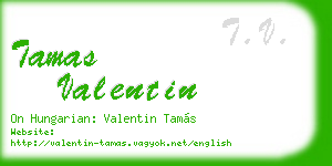 tamas valentin business card